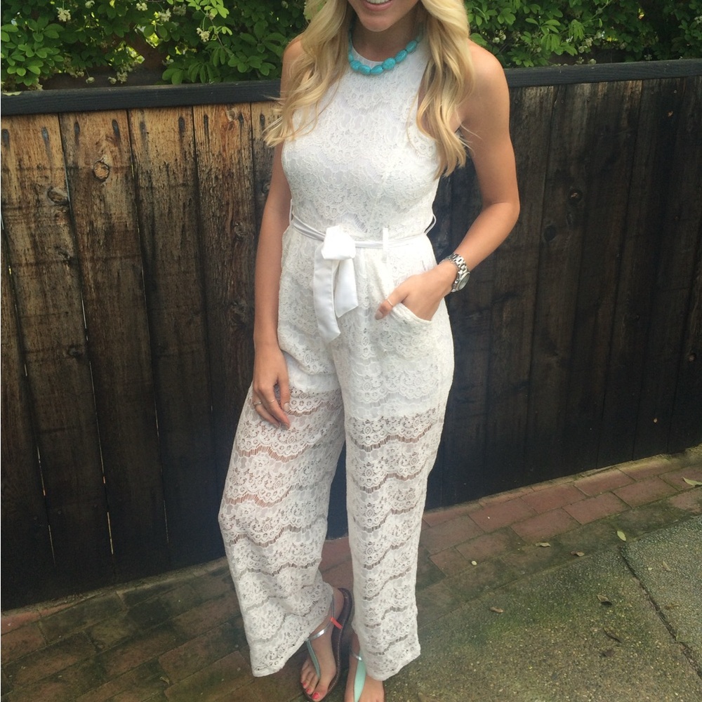 White lace jumpsuit